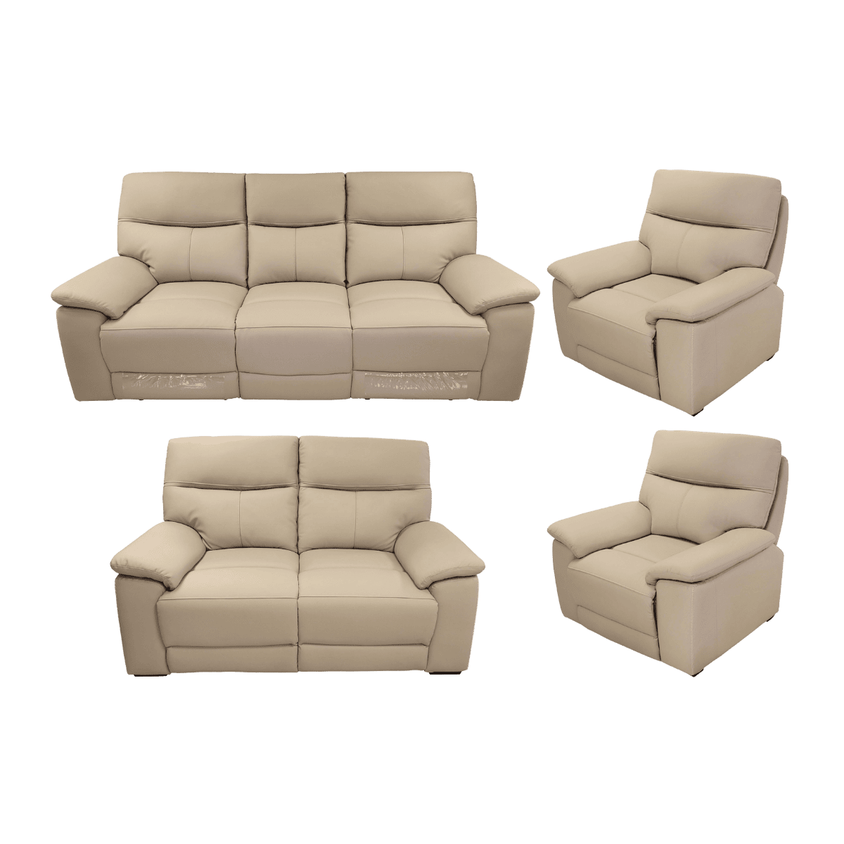 Salon 3+2+1+1 en cuir