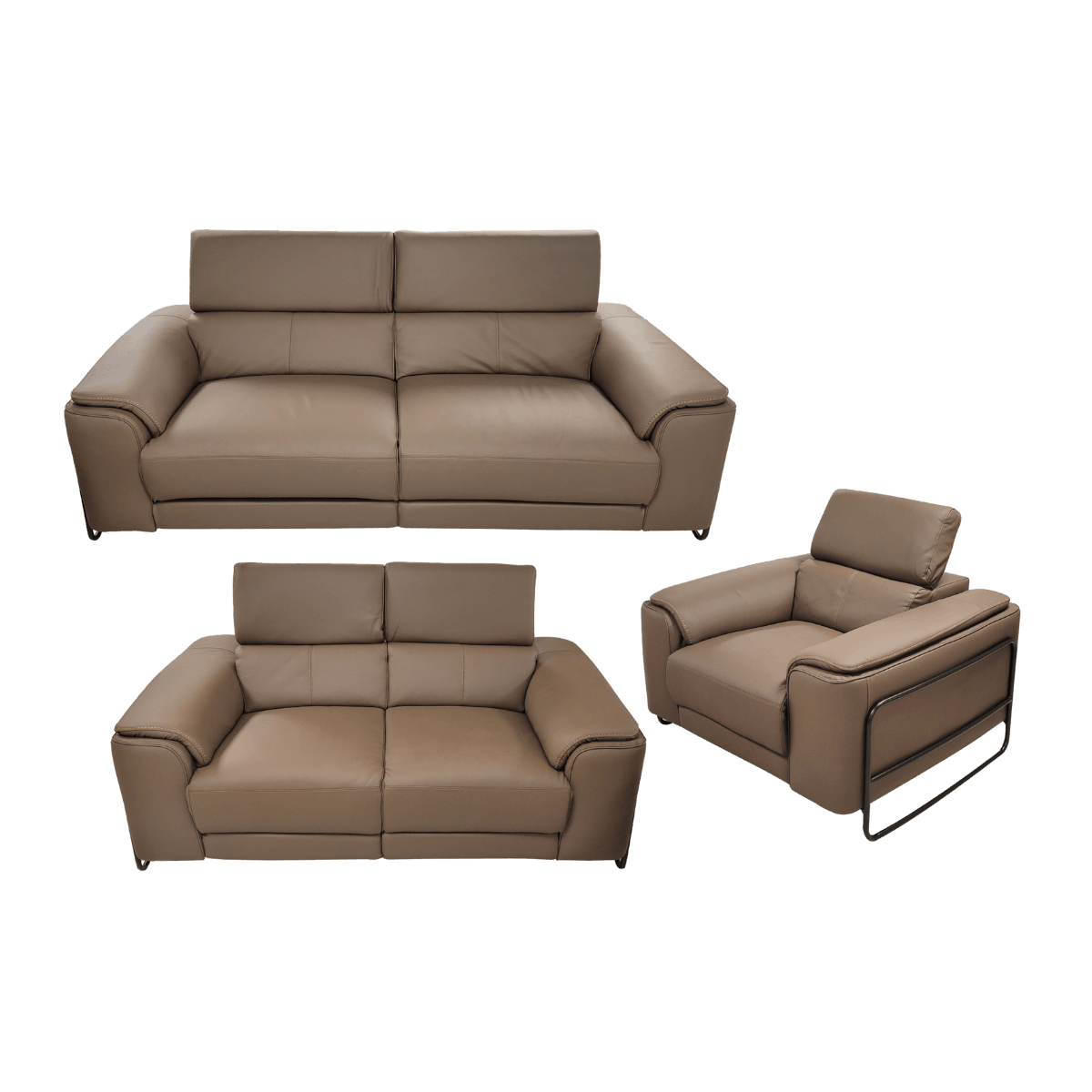 Salon 3+2+1 en cuir