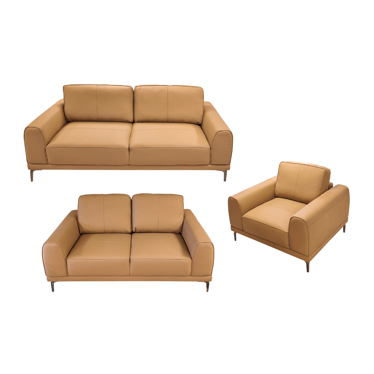 Salon 3+2+1 en cuir