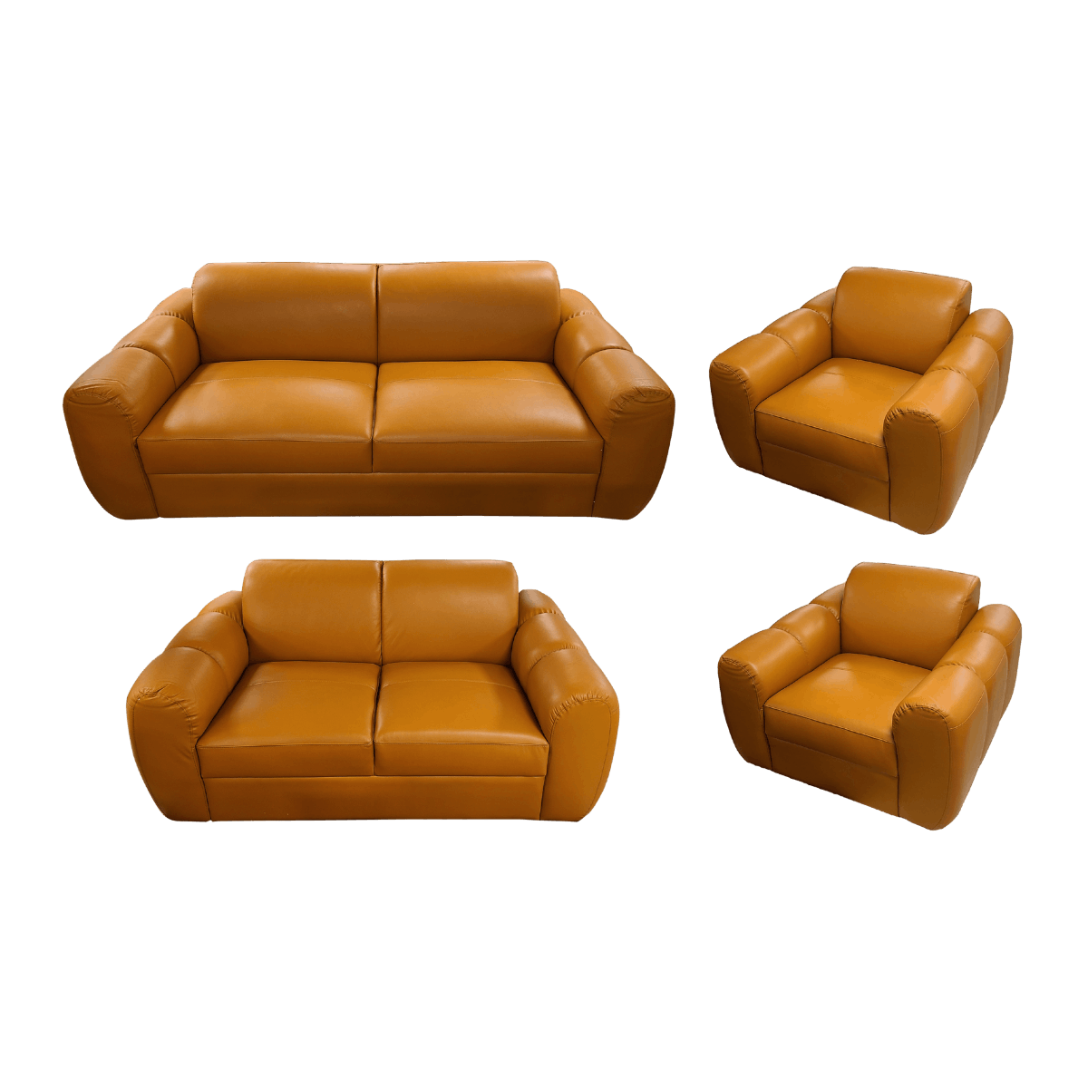 Salon 3+2+1+1 en cuir
