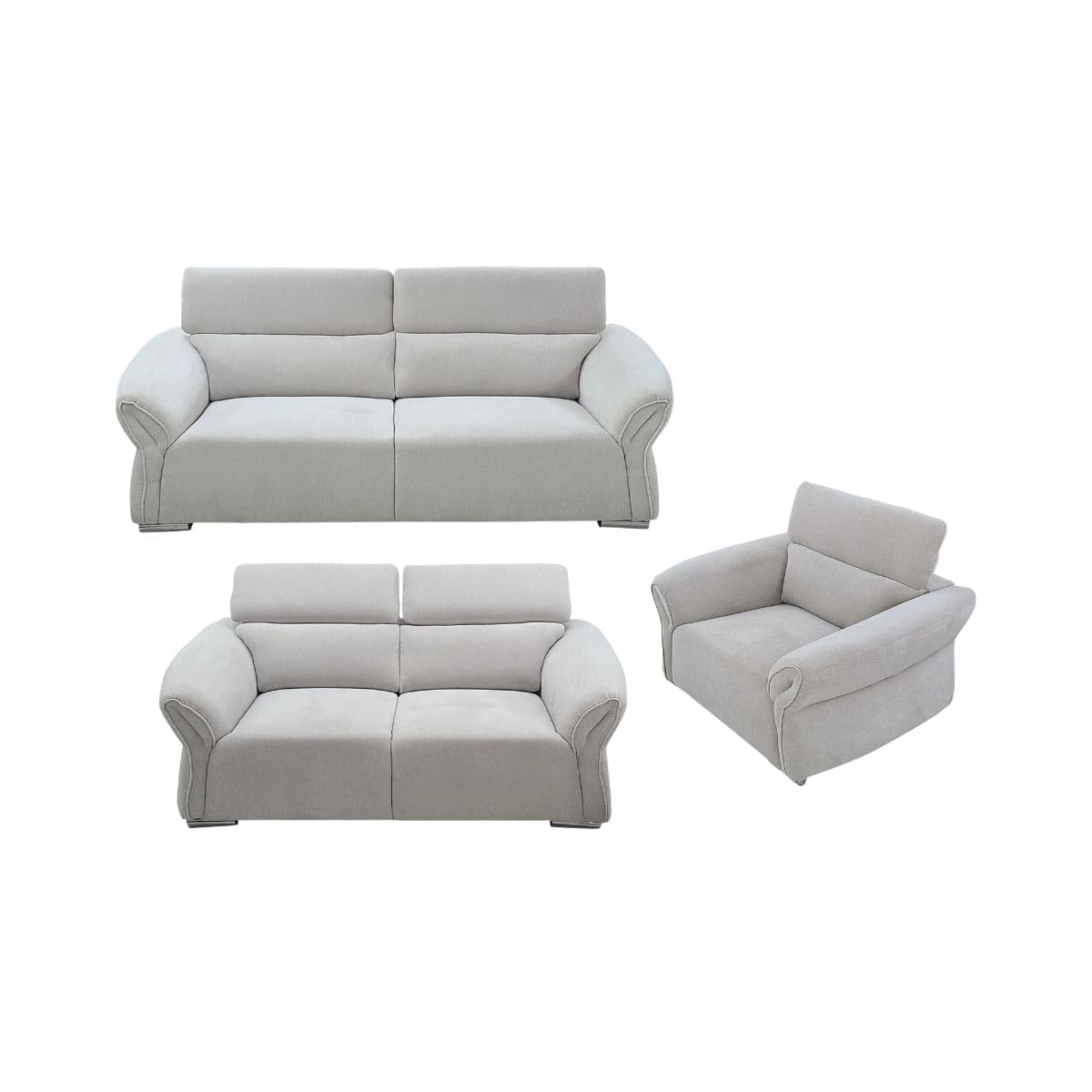 Salon 3+2+1 en tissu