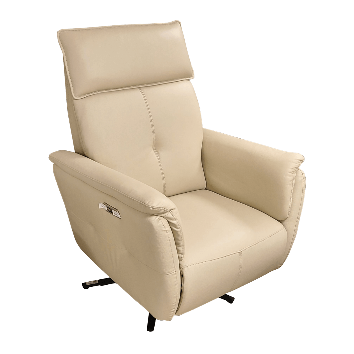 Fauteuil relax en cuir avec mécanisme électrique