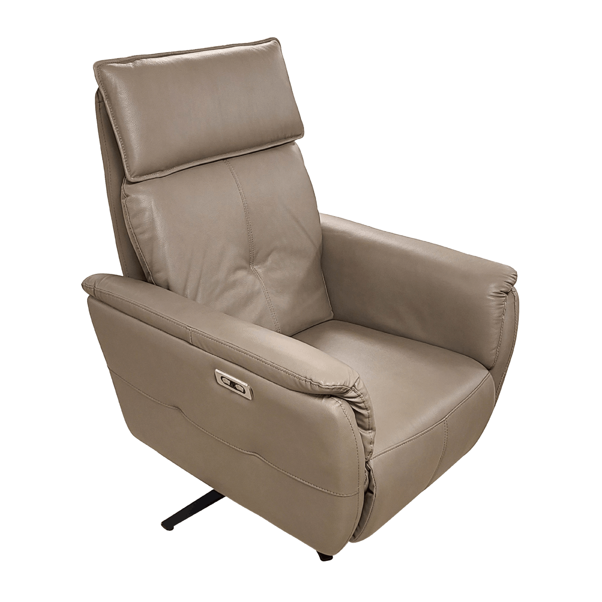 Fauteuil relax en cuir avec mécanisme électrique