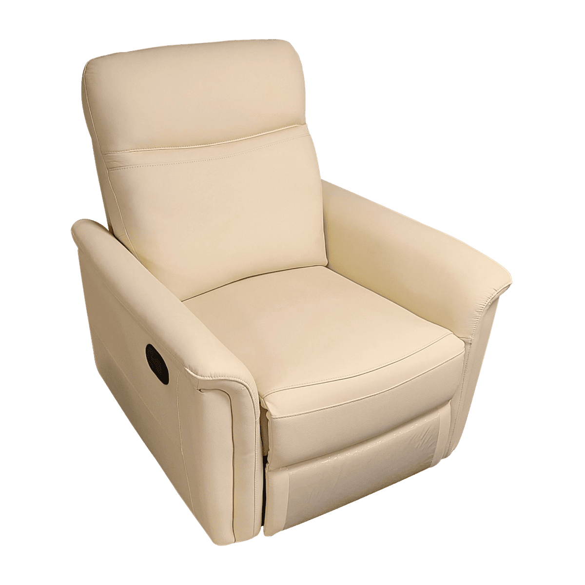 Fauteuil relax en cuir avec mécanisme manuel