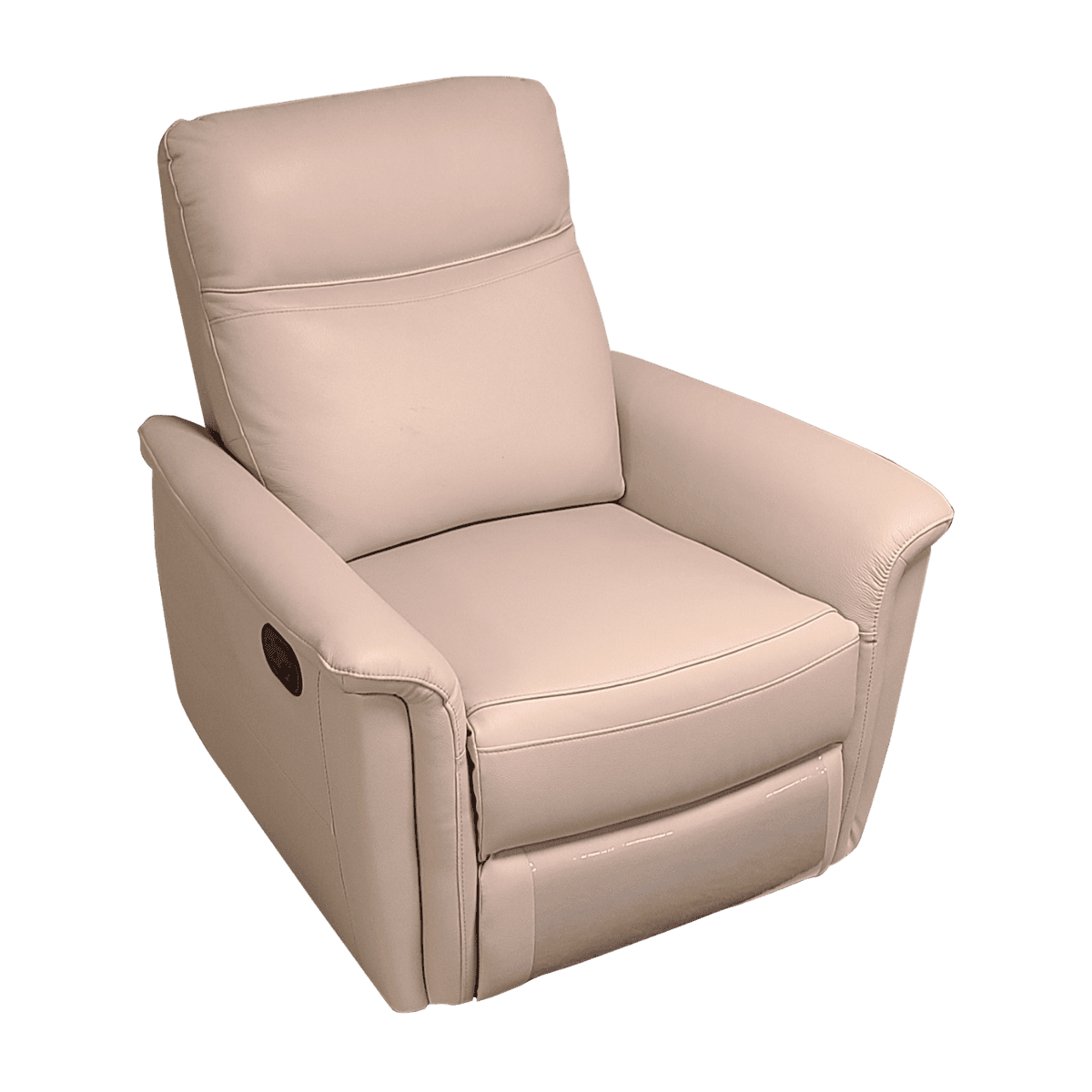 Fauteuil relax en cuir avec mécanisme manuel