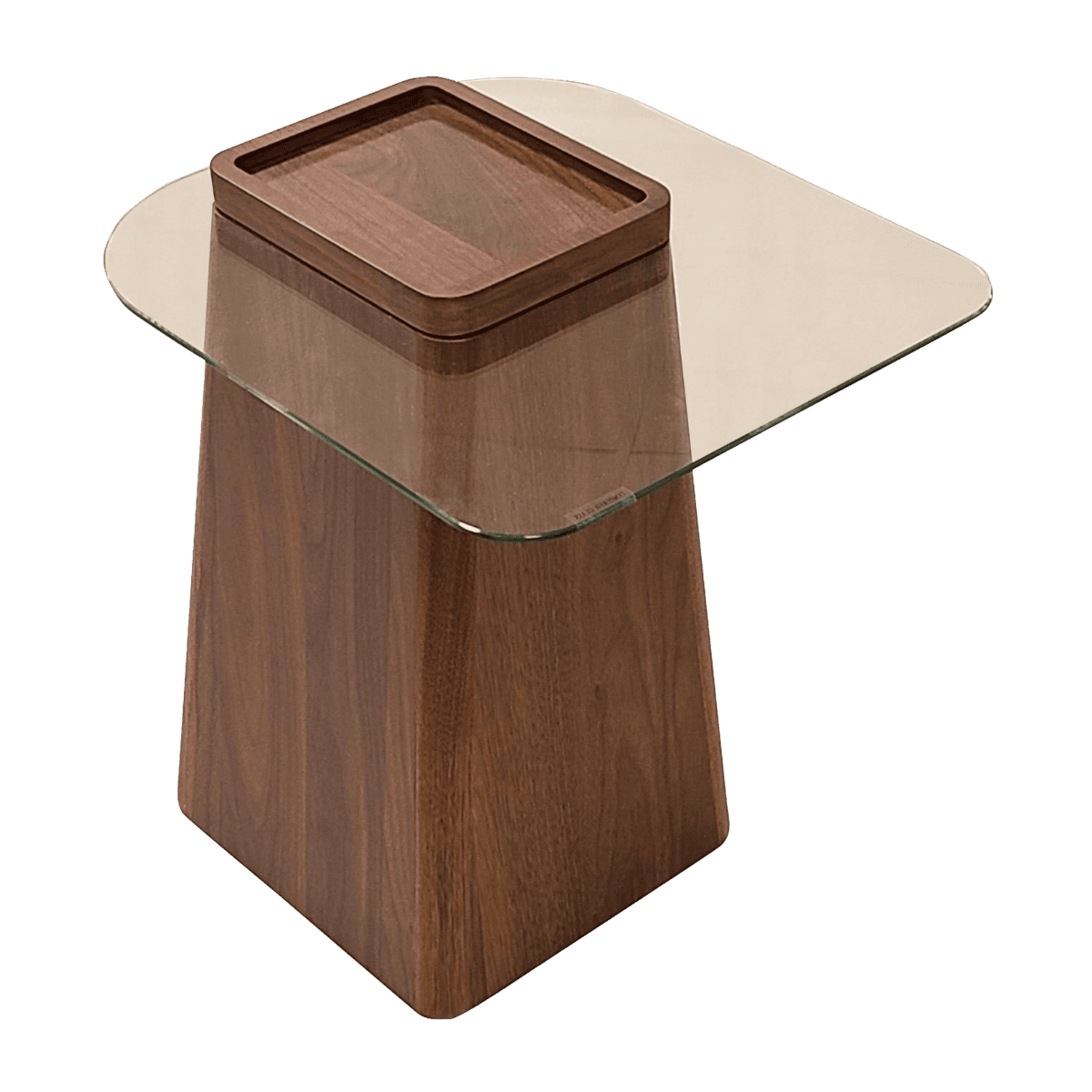 Table de coin en verre