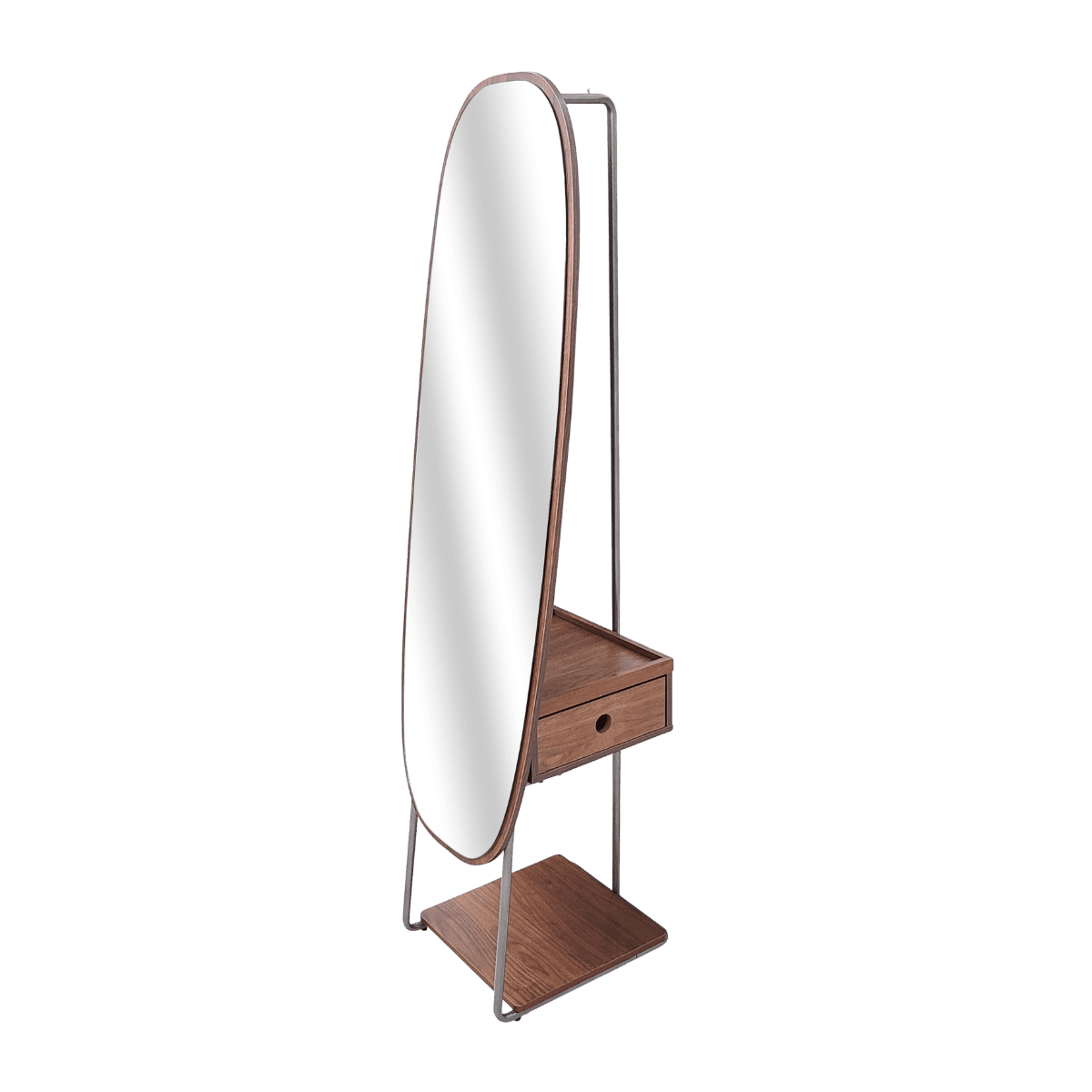 Miroir sur pied avec tiroir