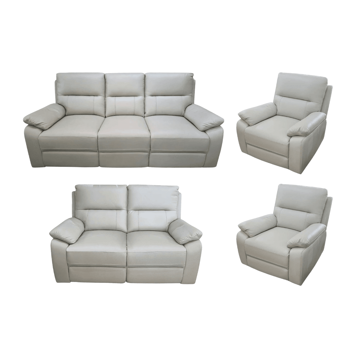 Salon 3+2+1+1 en cuir