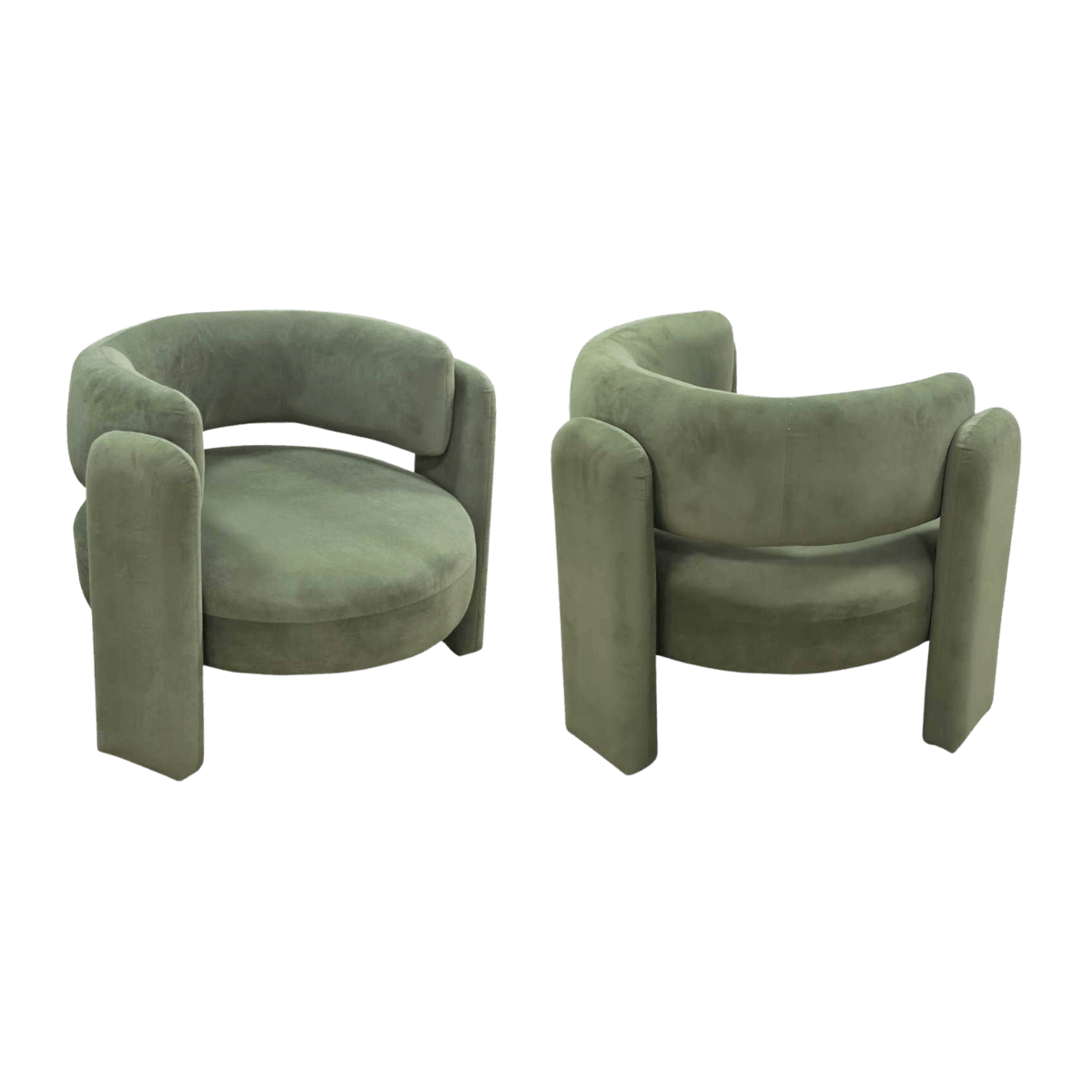 Fauteuil club en velours