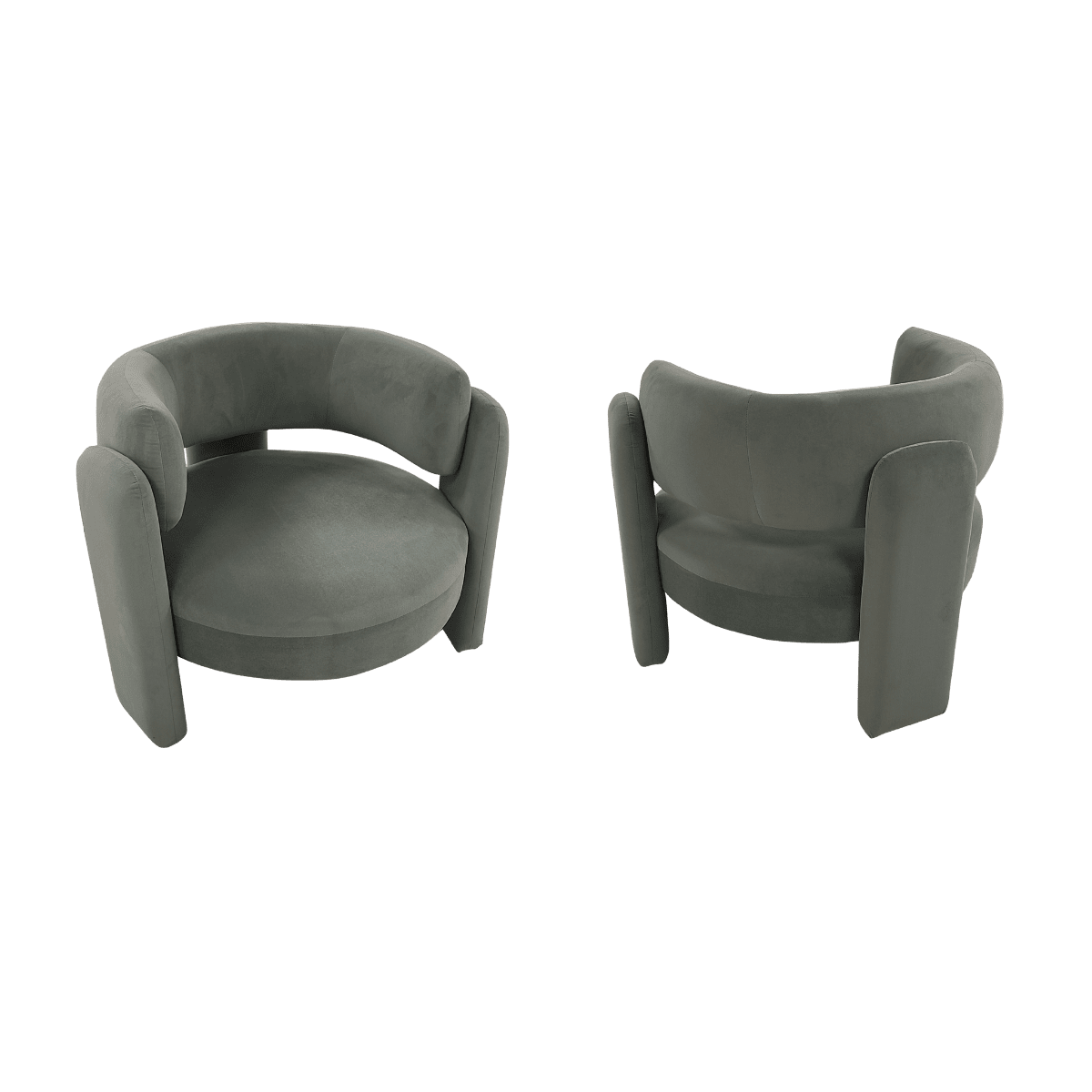 Fauteuil club en velours