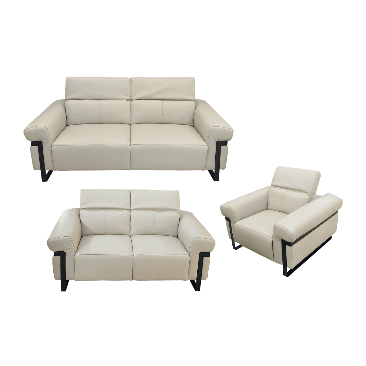 Salon 3+2+1 en cuir
