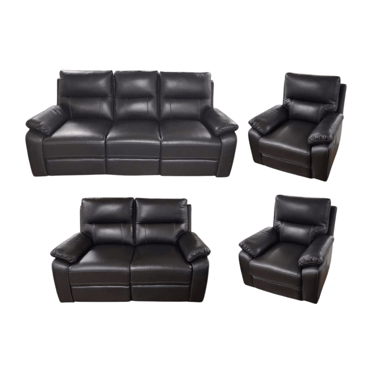 Salon 3+2+1+1 en cuir