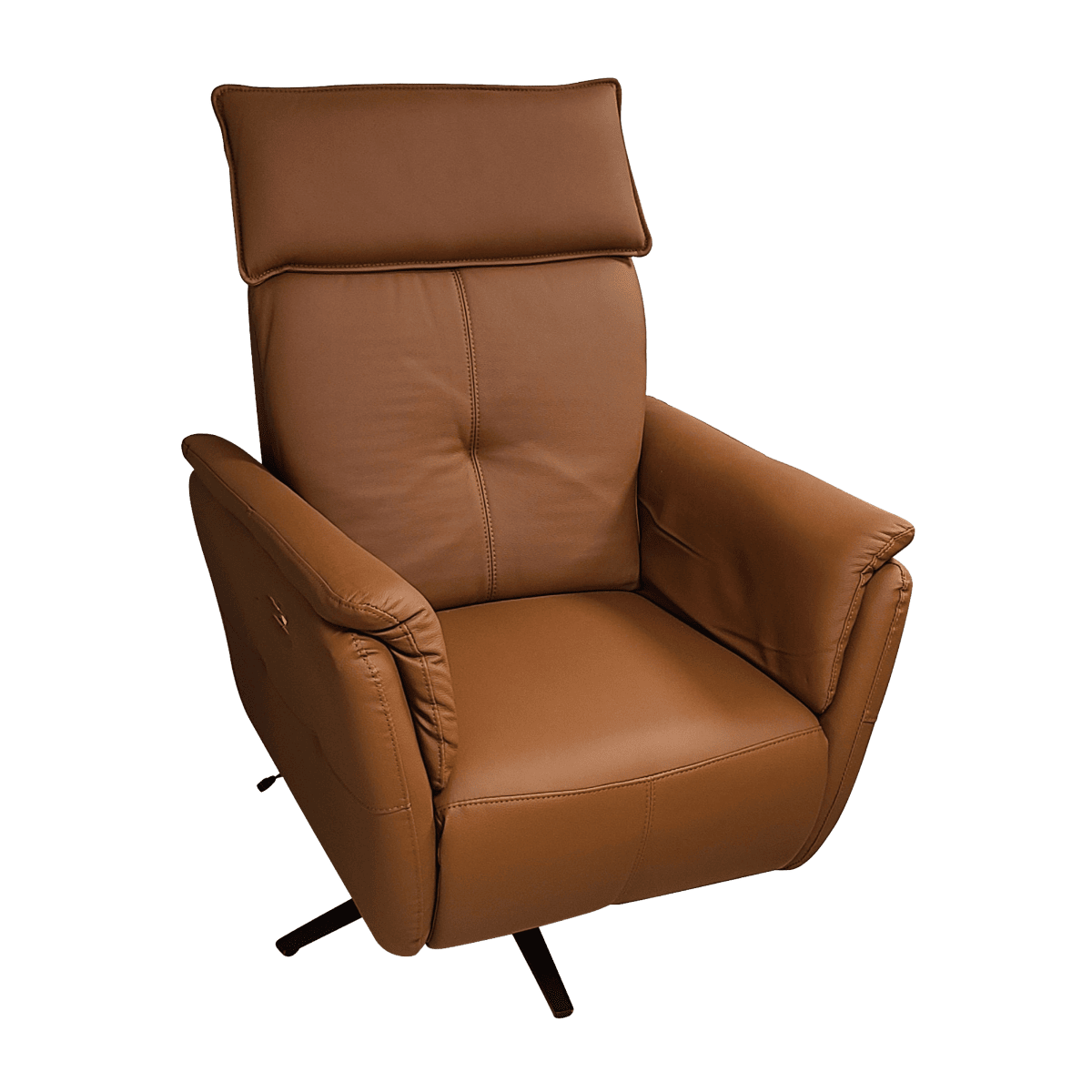 Fauteuil relax en cuir avec mécanisme électrique