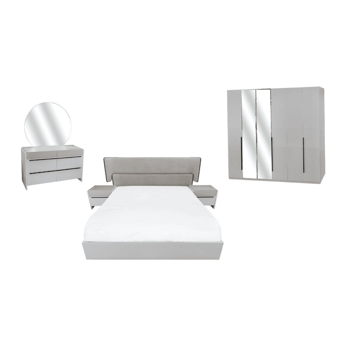 Chambre à coucher complète DOVA CREAM