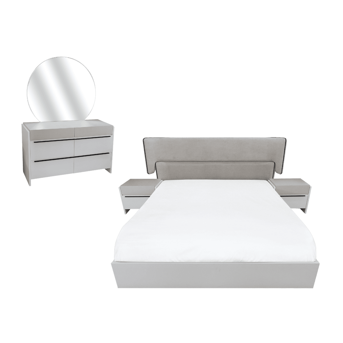 Chambre à coucher sans armoire DOVA CREAM
